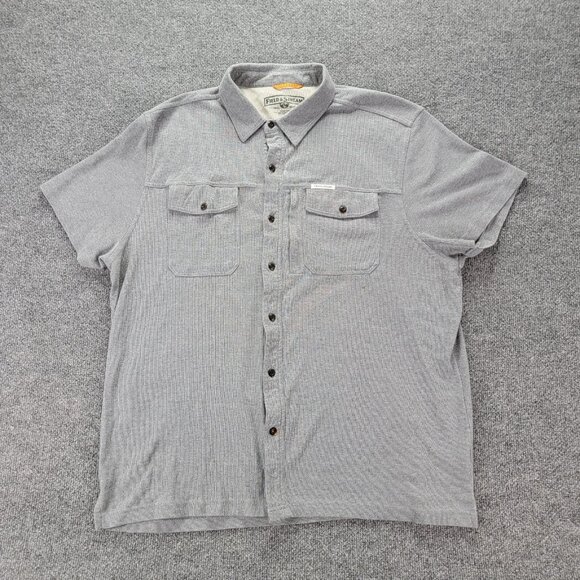 Field & Stream Shirt Mens‎ 2XL Gray Short Sleeve Button Up Outdoor Hiking Casual - Picture 1 of 8
